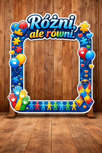 DZIEŃ ŚWIADOMOŚCI AUTYZMU FOTOBUDKA XXL Z HASŁEM 16 STRON