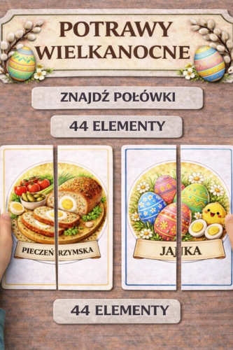 POTRAWY WIELKANOCNE- ZNAJDŹ POŁÓWKI 44 ELEMENTY 