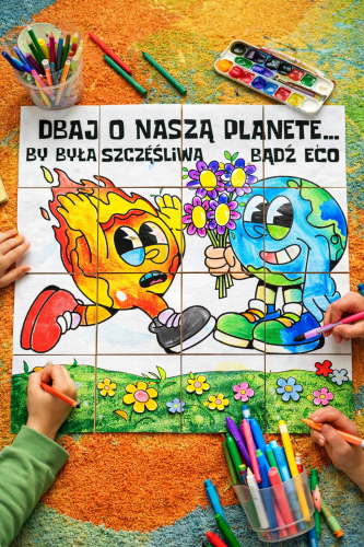 DZIEŃ ZIEMI KOLOROWANKA XXL DBAJ O NASZA PLANETĘ - DWIE WERSJE: 8/A4, 16/A4   