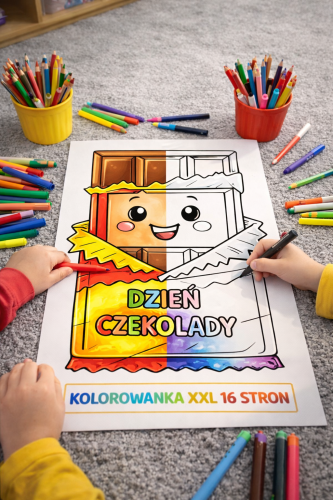 DZIEŃ CZEKOLADY KOLOROWANKI XXL 16 STRON   