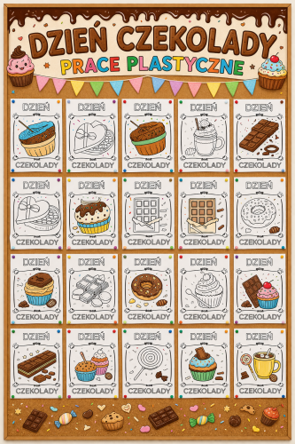 DZIEŃ CZEKOLADY PRACE PLASTYCZNE 25 OBRAZKÓW