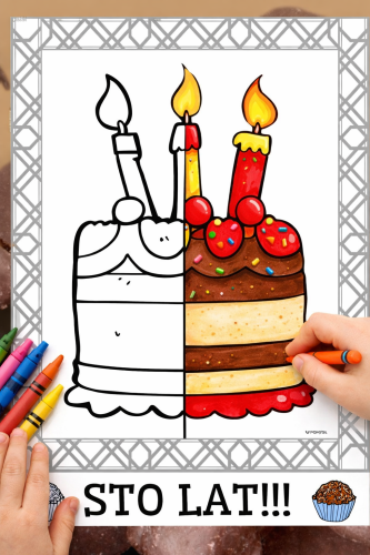 DZIEŃ CZEKOLADY - KOLOROWANKA XXL 8 STRON 