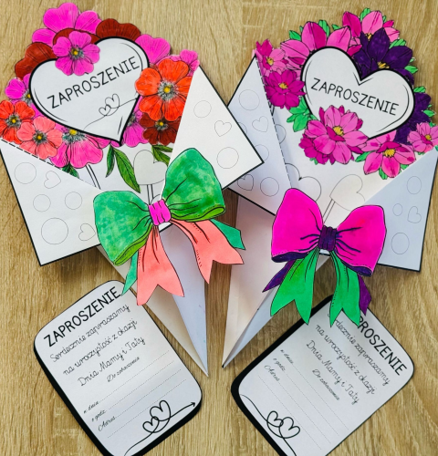 ZAPROSZENIE DZIEŃ MAMY I TATY SKŁADANKA DO KOLOROWANIA 12 STRON A4