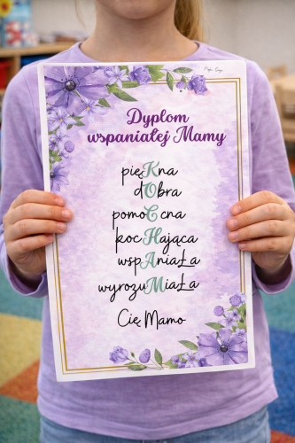 DYPLOM WSPANIAŁEJ MAMY X 6 WZORÓW 