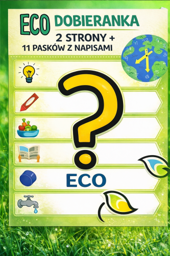 DZIEŃ ZIEMI ECO ZADANIA - 2 STRONY + 11 PASKÓW Z NAPISAMI