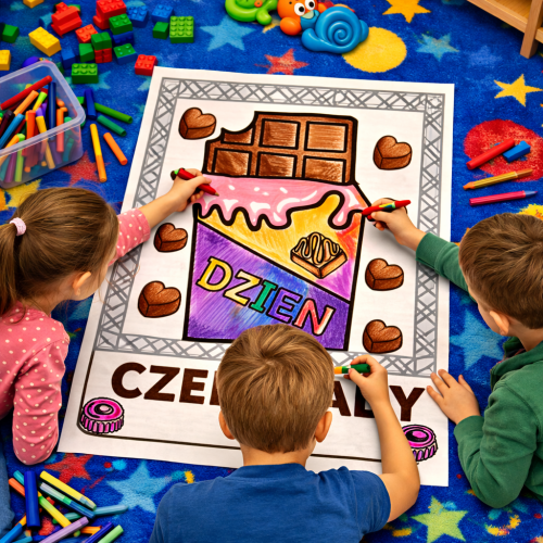 DZIEŃ CZEKOLADY - KOLOROWANKI XXL  