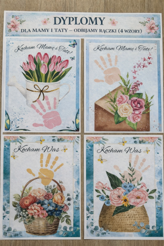 DZIEŃ MAMY I TATY | DYPLOMY - DLA MAMY I TATY ODBIJAMY 4 WZORY DO WYBORU