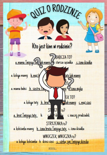 QUIZ O RODZINIE + GRATIS CIEKAWOSTKI GENEALOGA - 4 STRONY