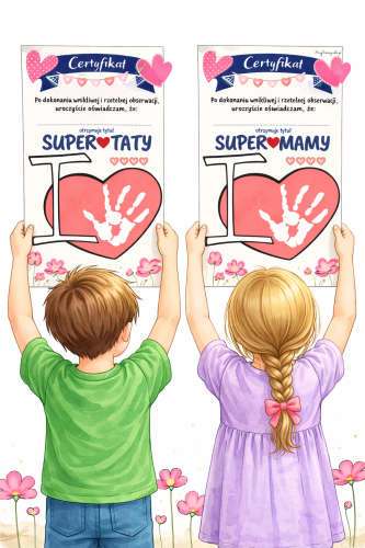 LOVE - CERTYFIKAT MAMA I TATA DO ODBICIA RĄCZKI