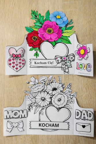 LAURKA Z SERCEM I OBRAZKI DO OZDABIANIA, ŻYCZENIA 16 STRON 