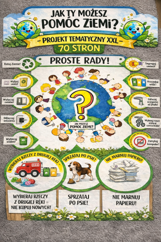 DZIEŃ ZIEMI JAK MOŻESZ POMÓC ZIEMI? - PROJEKT TEMATYCZNY XXL 70 STRON 