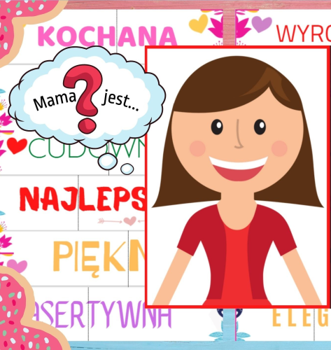 ZABAWA Z CZYTANIEM MAMA JEST  JEST... ŁĄCZENIE W PARY NAPISÓW - GRATIS WIZYTÓWKI DLA RODZICÓW 8 STRON 