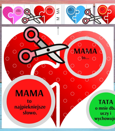 ZABAWA SERCA PUZZLE Z ZADANIAMI - GRATIS ZAGUBIONE LITERKI