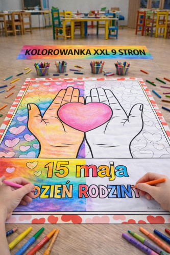 DZIEŃ RODZINY, MAMY I TATY - DOM JEST TAM GDZIE MY  KOLOROWANKA XXL  9/A4 