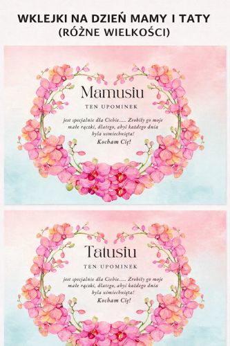 WKLEJKI DZIEŃ MAMY I TATY  RÓŻNE WIELKOŚCI
