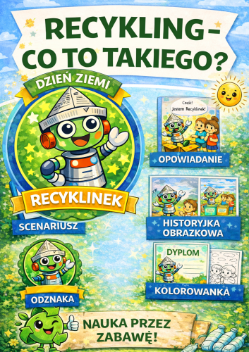 DZIEŃ ZIEMI RECYKLING - CO TO TAKIEGO? - ZESTAW POMOCY 34 STRONY