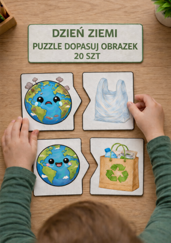 DZIEŃ ZIEMI | PUZZLE WESOŁA I SMUTNA ZIEMIA 20 SZTUK