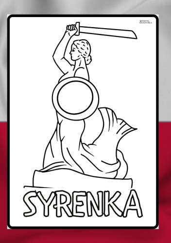 POLSKA  KOLOROWANKA XXL 12 STRON SYRENKA 