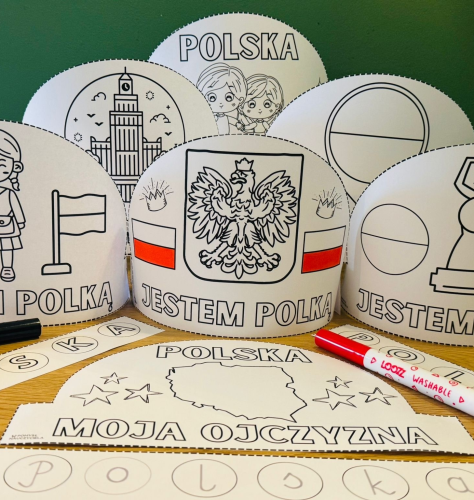  OPASKI POLSKA DO KOLOROWANIA 25 SZT