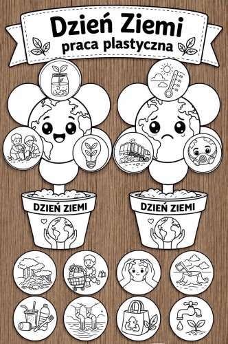 DZIEŃ ZIEMI PRACA PLASTYCZNA  MAŁY I DUŻY FORMAT - 50 STRON 