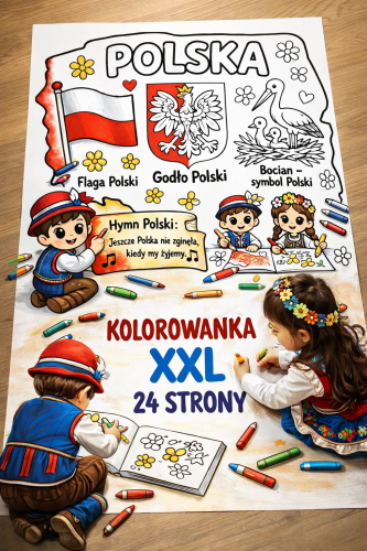 POLSKA  KOLOROWANKA XXL 24 STRON 
