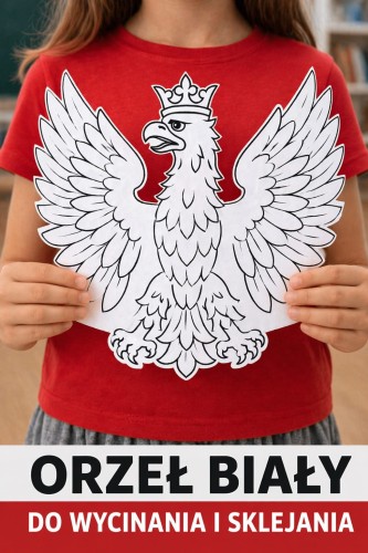 ORZEŁ BIAŁY DO WYCINANIA I SKLEJANIA