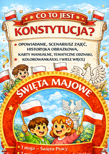 CO TO JEST KONSTYTUCJA? - OPOWIADANIE + ZESTAW POMOCY - 57 STRON 