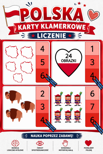POLSKA - KARTY KLAMERKOWE - 20 OBRAZKÓW