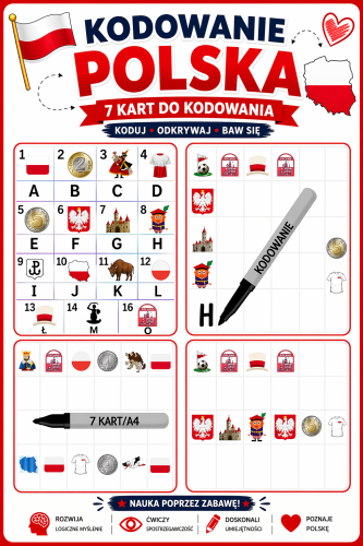 KODOWANIE  POLSKA - 7 KART
