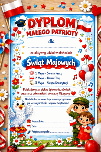DYPLOM MAŁEGO PATRIOTY - ŚWIĘTA MAJOWE