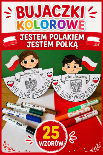 BUJACZKI KOLOROWE JESTEM POLAKIEM JESTEM POLKĄ 25A4