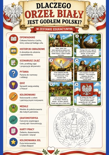 DLACZEGO ORZEŁ BIAŁY JEST GODŁEM POLSKI - ZESTAW POMOCY ....STRON