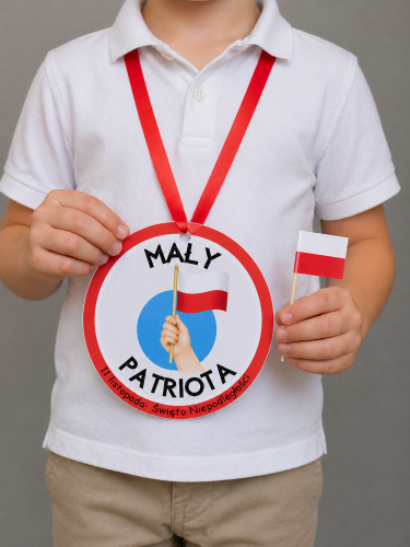 MAŁY PATRIOTA 25 WZORÓW I MINI FLAGI 25 SZTUK