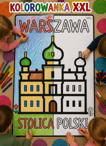 POLSKA  KOLOROWANKA 4 STRONY WARSZAWA