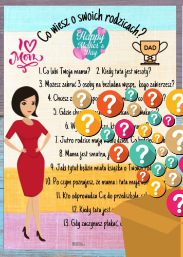 DZIEŃ MAMY I TATY QUIZ CO WIESZ O SWOICH RODZICACH? - 4 STRONY