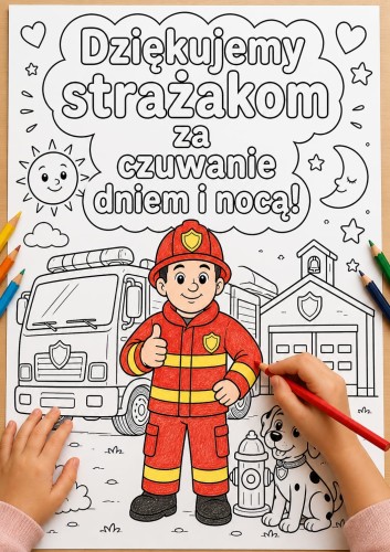 KOLOROWNKA XXL DZIEŃ STRAŻAKA 16 STRON   