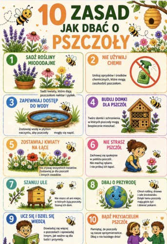ZESTAW WYDRUKOWANY GOTOWY DO WYSYŁKI 10 ZASAD JAK DBAĆ O PSZCZOŁY?