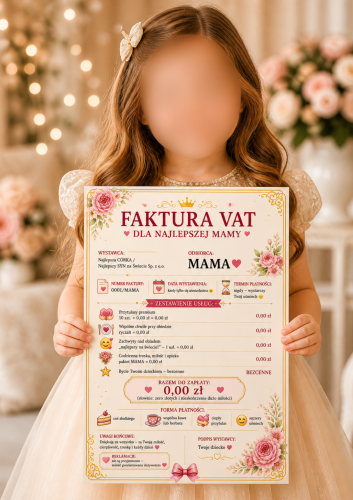 DZIEŃ MAMY I TATY | FAKTURA VAT DLA MAMY + GRATIS RODZINA PISANIE PO ŚLADZIE 25 STRON