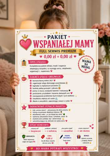 ZESTAW WYDRUKOWANY GOTOWY DO WYSYŁKI DZIEŃ MAMY I TATY |LAURKA PAKIET WSPANIAŁEJ GRATIS MANDALE Z NAPISEM DLA CIEBIE 26 STRON
