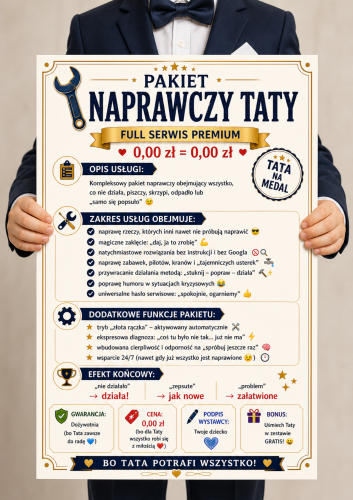 ZESTAW WYDRUKOWANY GOTOWY DO WYSYŁKDZIEŃ MAMY I TATY | LAURKA PAKIET NAPRAWCZY TATY GRATIS KOLOROWANKA XXL RAZEM 17 STRON