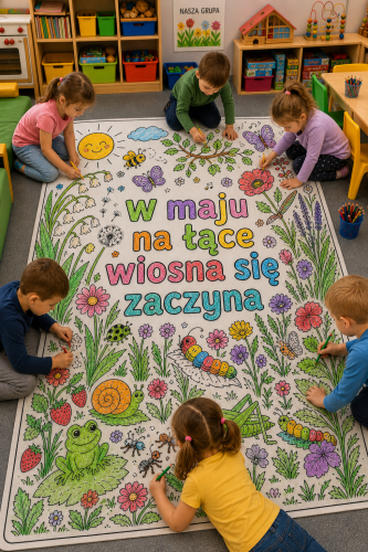 KOLOROWANKA XXL W MAJU NA ŁĄCE WIOSNA SIĘ ZACZYNA 16 STRON  