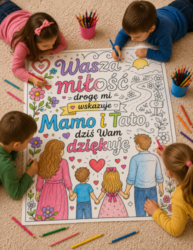 DZIEŃ MAMY I TATY WASZA MIŁOŚĆ...KOLOROWANKA XXL 16 STRON 