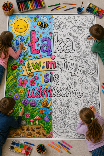 KOLOROWANKA XXL ŁĄKA W MAJU SIĘ UŚMIECHA -16 STRON        