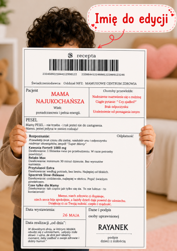 DZIEŃ MAMY I TATY| e-RECEPTA DLA MAMY DO EDYCJI IMIENIA + GRATIS MANDALE  RAZEM 26 STRON