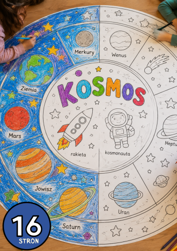 DZIEŃ KOSMOSU KOLOROWANKA XXL 16 STRON 