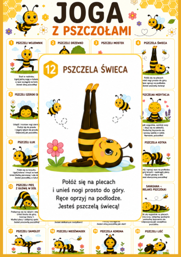 JOGA Z PSZCZOŁAMI 32 OBRAZKI 