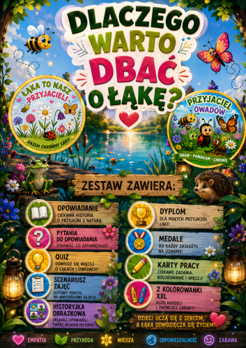 DLACZEGO NALEŻY CHRONIĆ ŁAKI ? - ZESTAW POMOCE  72 STRON