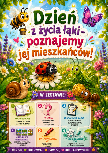 DZIEŃ Z ŻYCIA ŁĄKI - ZESTAW POMOCY