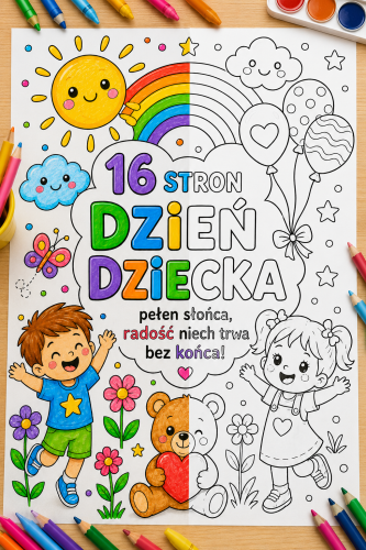 KOLOROWANKA XXL DZIEŃ DZIECKA 16 STRON    