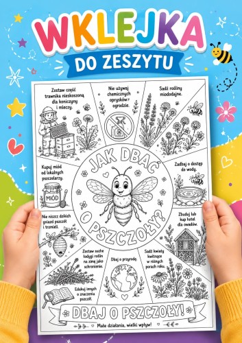 JAK DBAĆ O PSZCZOŁY WKLEJKA DO ZESZYTU 1 STRONA/A4